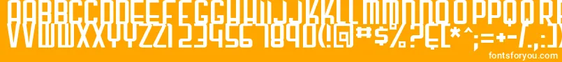 gunblade Font – White Fonts on Orange Background