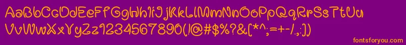 Gundos Font – Orange Fonts on Purple Background