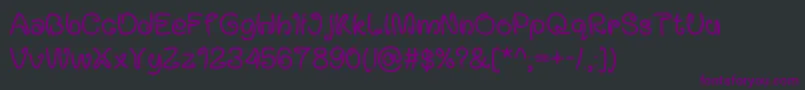 Czcionka Gundos – fioletowe czcionki na czarnym tle