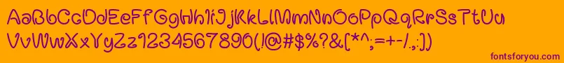 Gundos Font – Purple Fonts on Orange Background