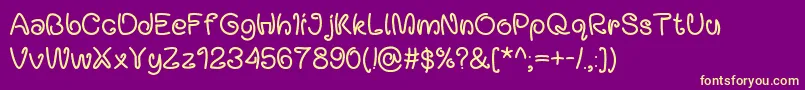 Gundos Font – Yellow Fonts on Purple Background