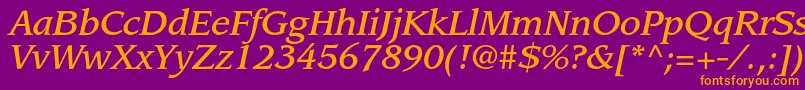 fuente LeawoodstdMediumitalic – Fuentes Naranjas Sobre Fondo Morado