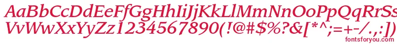 Czcionka LeawoodstdMediumitalic – czerwone czcionki