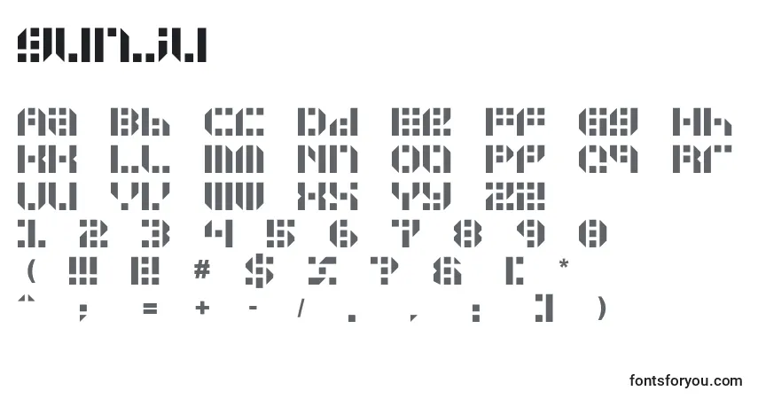 Gunju   (128740)フォント–アルファベット、数字、特殊文字