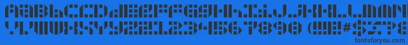 gunju   Font – Black Fonts on Blue Background