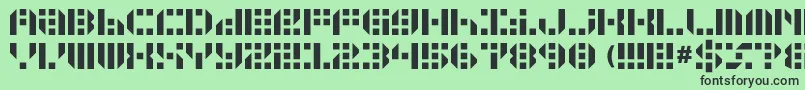 gunju   Font – Black Fonts on Green Background