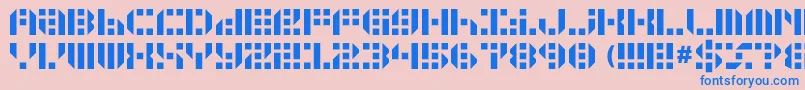 gunju   Font – Blue Fonts on Pink Background