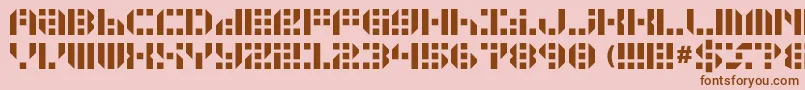gunju   Font – Brown Fonts on Pink Background