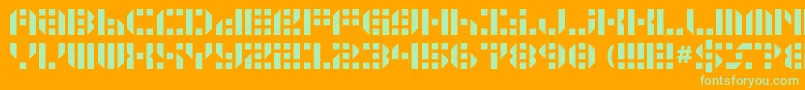 gunju   Font – Green Fonts on Orange Background