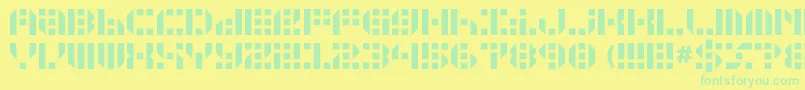 gunju   Font – Green Fonts on Yellow Background