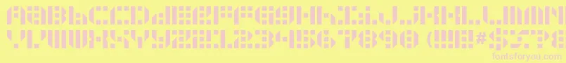 gunju   Font – Pink Fonts on Yellow Background