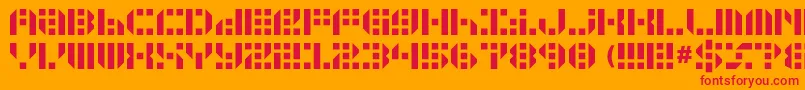 フォントgunju   – オレンジの背景に赤い文字