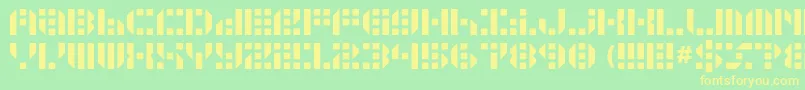 gunju   Font – Yellow Fonts on Green Background
