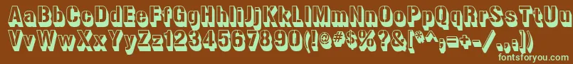 gunplay 3d Font – Green Fonts on Brown Background