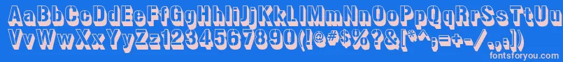 gunplay 3d Font – Pink Fonts on Blue Background