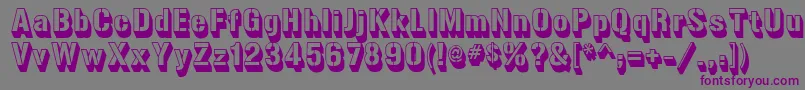 gunplay 3d Font – Purple Fonts on Gray Background