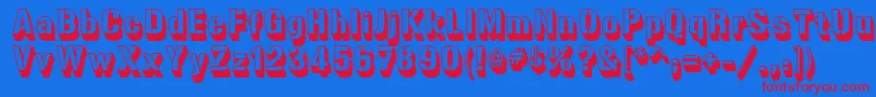 Czcionka gunplay 3d – czerwone czcionki na niebieskim tle