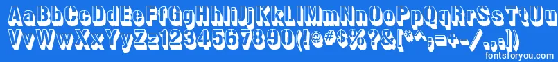 gunplay 3d Font – White Fonts on Blue Background