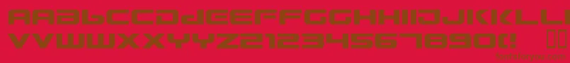 gunship Font – Brown Fonts on Red Background
