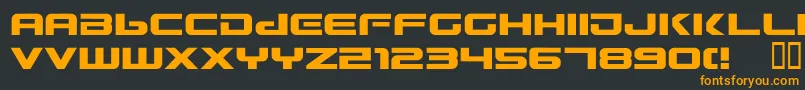 gunship Font – Orange Fonts on Black Background