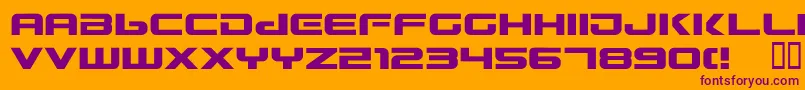 gunship Font – Purple Fonts on Orange Background