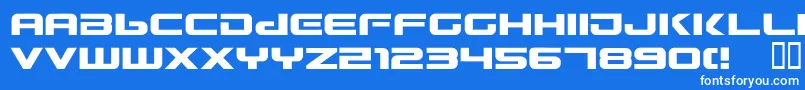 gunship Font – White Fonts on Blue Background