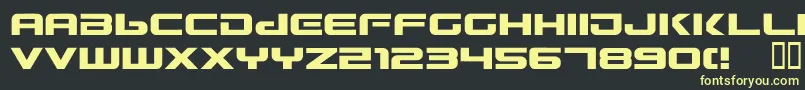 gunship Font – Yellow Fonts on Black Background