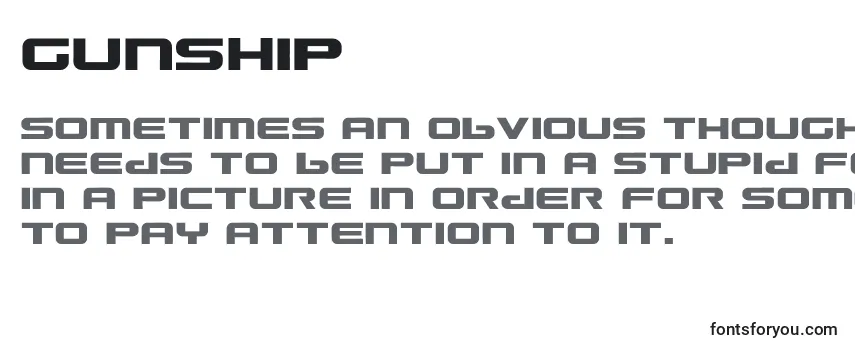 Review of the Gunship (128742) Font