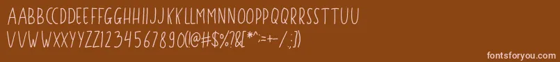 Gustisans Regular Font – Pink Fonts on Brown Background