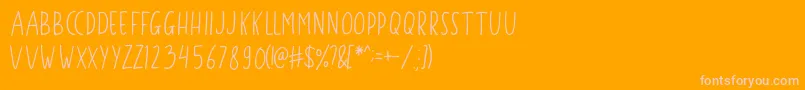 Gustisans Regular Font – Pink Fonts on Orange Background