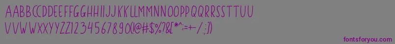 Шрифт Gustisans Regular – фиолетовые шрифты на сером фоне