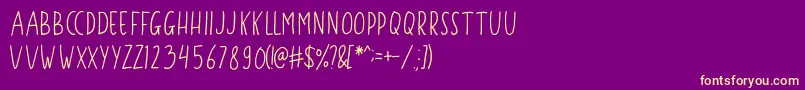 Gustisans Regular Font – Yellow Fonts on Purple Background