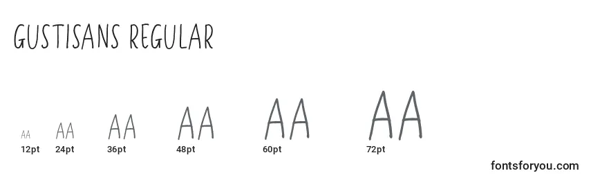 Gustisans Regular Font Sizes