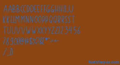 Gustisans Regular font – Blue Fonts On Brown Background