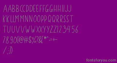 Gustisans Regular font – Gray Fonts On Purple Background