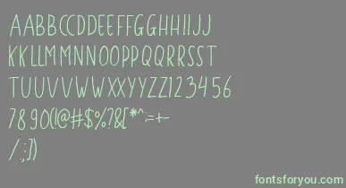 Gustisans Regular font – Green Fonts On Gray Background