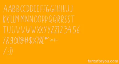 Gustisans Regular font – Pink Fonts On Orange Background