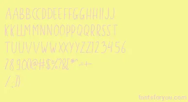 Gustisans Regular font – Pink Fonts On Yellow Background