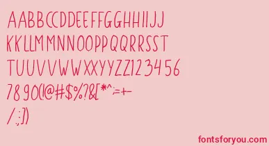Gustisans Regular font – Red Fonts On Pink Background