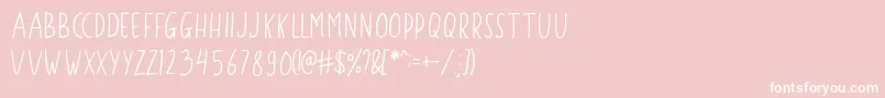 Gustisans Regular Font – White Fonts on Pink Background