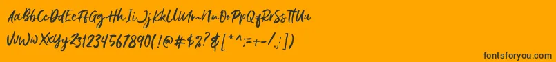 Gustolle DEMO-Schriftart – Schwarze Schriften auf orangefarbenem Hintergrund