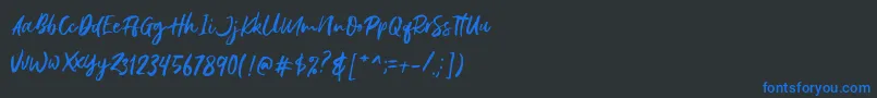 Gustolle DEMO Font – Blue Fonts on Black Background