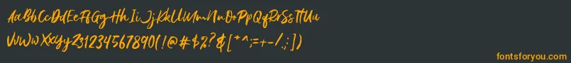 フォントGustolle DEMO – 黒い背景にオレンジの文字