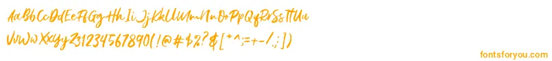 Gustolle DEMO-Schriftart – Orangefarbene Schriften auf weißem Hintergrund