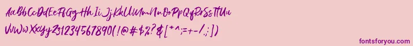 Gustolle DEMO-Schriftart – Violette Schriften auf rosa Hintergrund