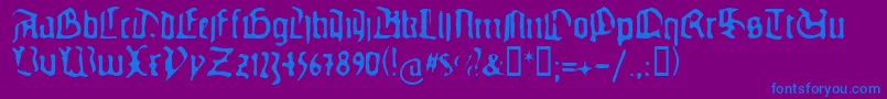 GUTEG    Font – Blue Fonts on Purple Background