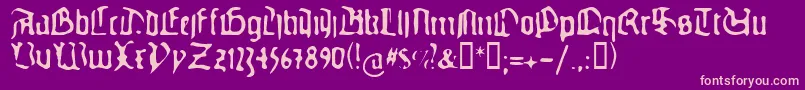 GUTEG    Font – Pink Fonts on Purple Background