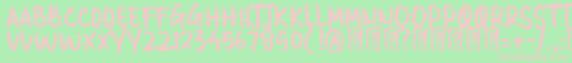 GUTHEN BLOOTS ALLCAPS Font – Pink Fonts on Green Background