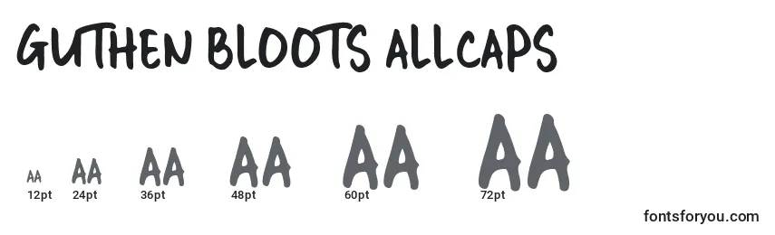 GUTHEN BLOOTS ALLCAPS Font Sizes