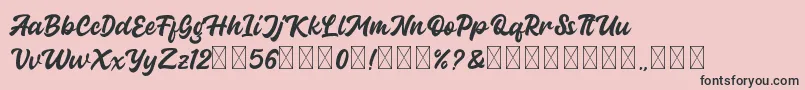 Guthenberg Font – Black Fonts on Pink Background
